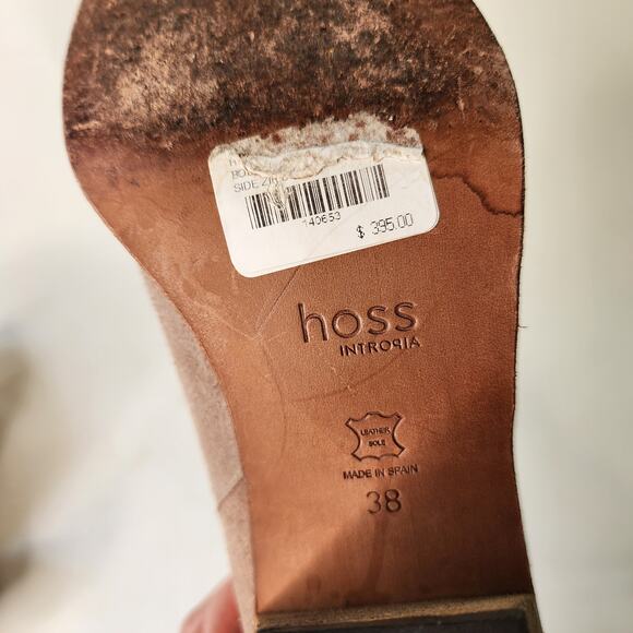 Hoss Intropia Suede Stacked Heel Boot 38 US 8 - Picture 9 of 9
